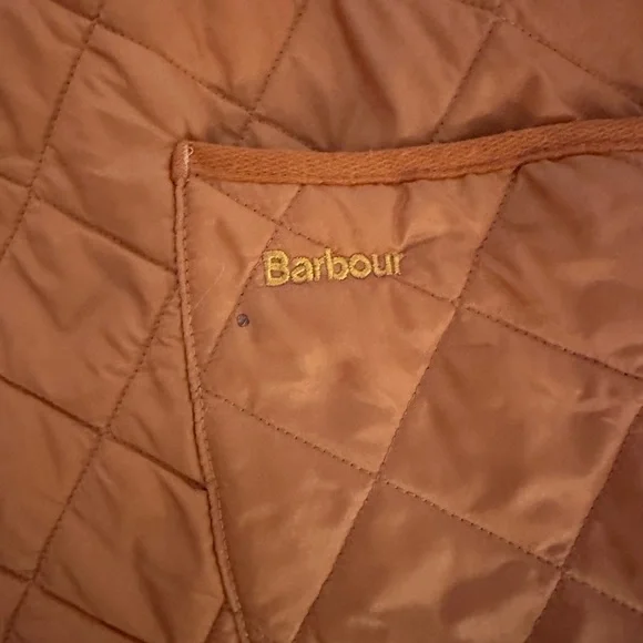 Barbour Liddesdale Quilted Orange Jacket - Picture 2 of 8